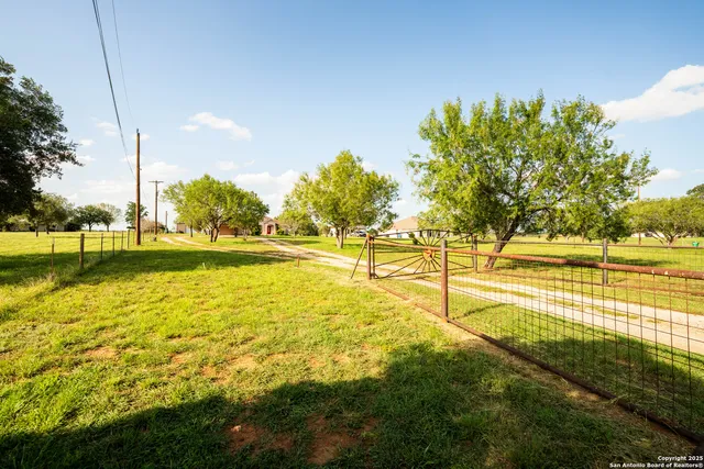 a view of an ocean with a house
