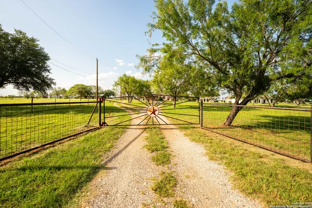 a view of an outdoor space and swimming pool