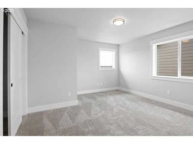 a view of backyard of house