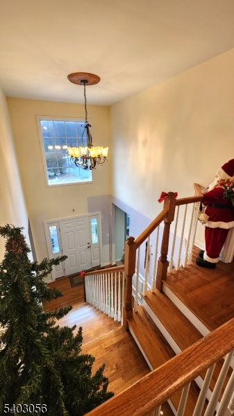 52 Fox Hollow Road Montague, NJ 07827 - Photo 38 of 45 a view of a balcony with furniture and a chandelier