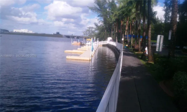 a view of swimming pool from a balcony