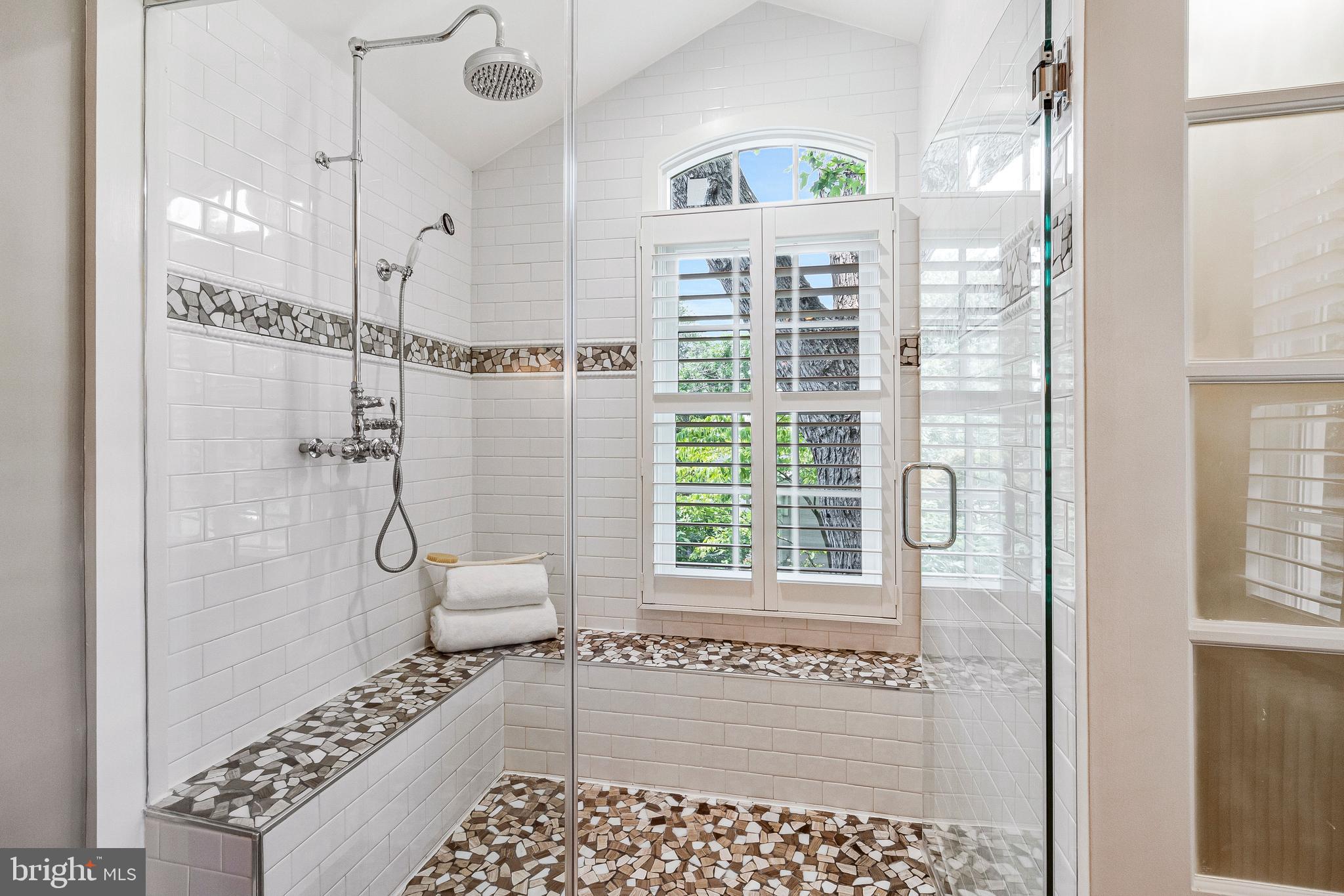 4701 River Road Bethesda, MD 20816 - Photo 37 of 61 Huge walk in shower with new glass doors