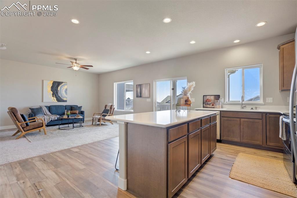 5633 Makalu Drive Colorado Springs, CO 80924 - Photo 8 of 48 a kitchen with lots of counter space and a sink