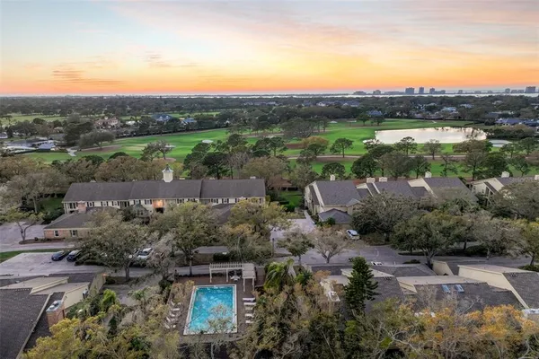 an aerial view of multiple house