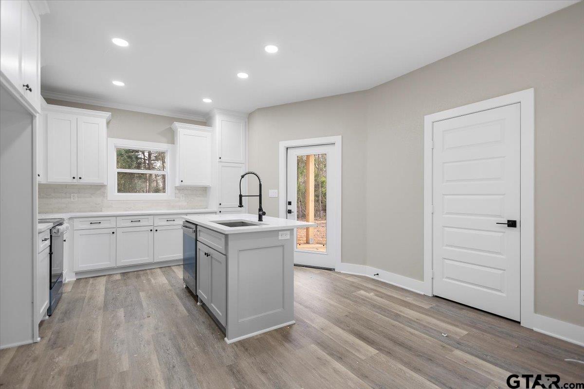 663 Caroline Bend Bullard, TX 75757 - Photo 14 of 36 a kitchen with white cabinets and sink