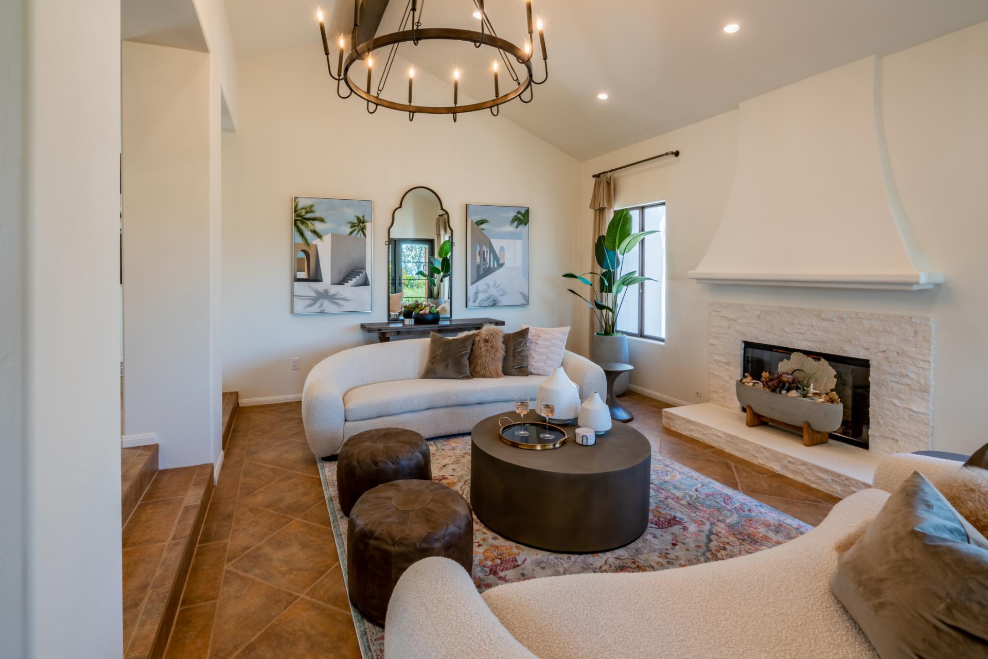1910 Barker Pass Road Santa Barbara, CA 93108 - Photo 3 of 41 a living room with furniture and a fireplace
