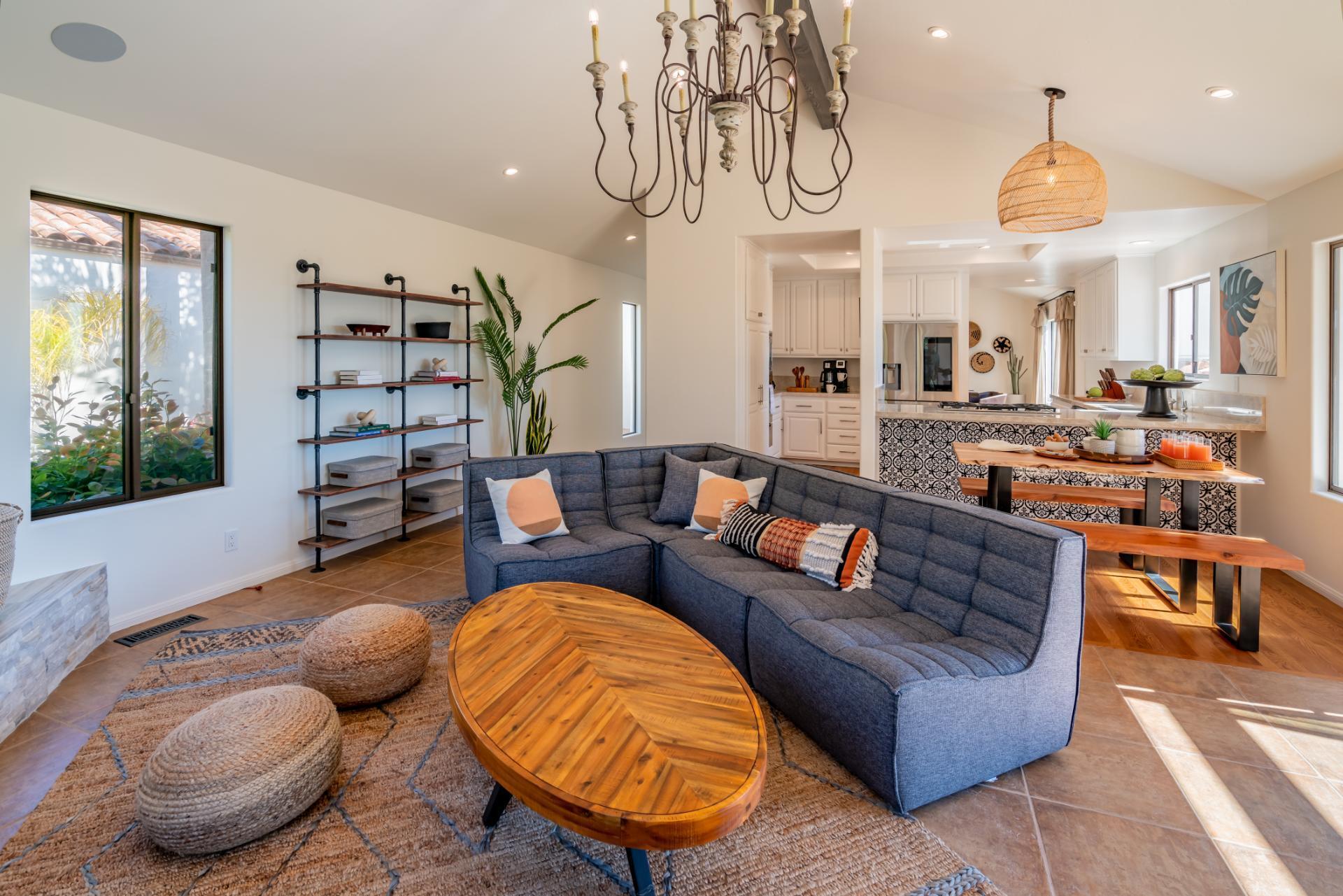 1910 Barker Pass Road Santa Barbara, CA 93108 - Photo 10 of 41 a living room with furniture kitchen view and a large window