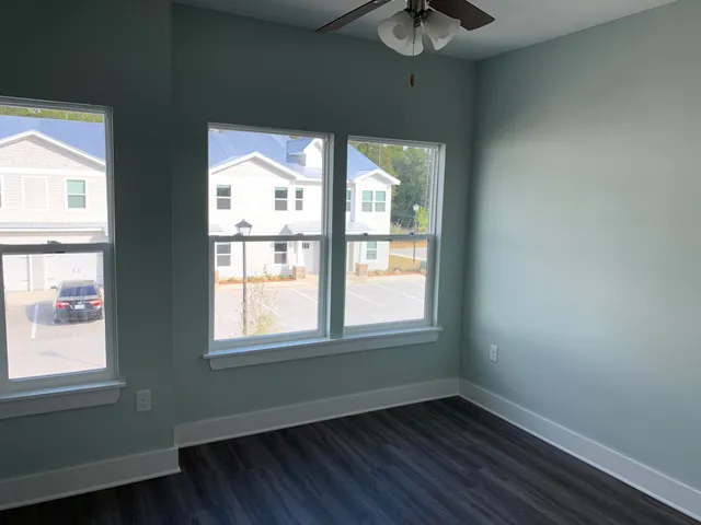 an empty room with a window