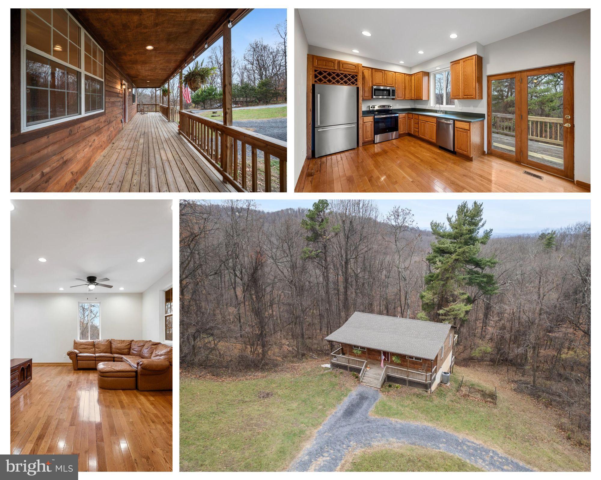 a view of a patio with a table and chairs and potted plants
