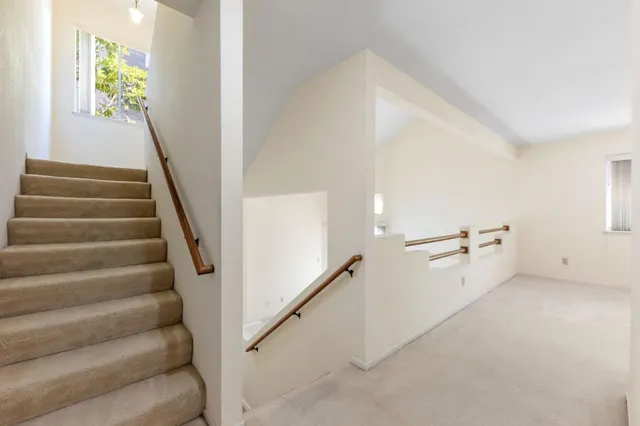 a view of an entryway with stairs