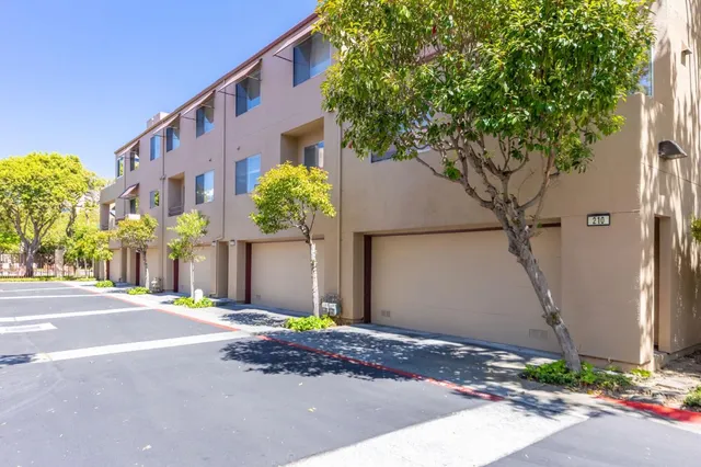 a front view of a building with street view