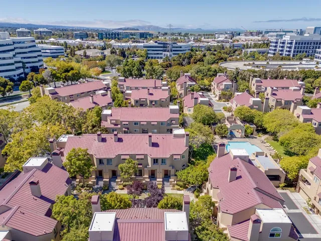 an aerial view of a city