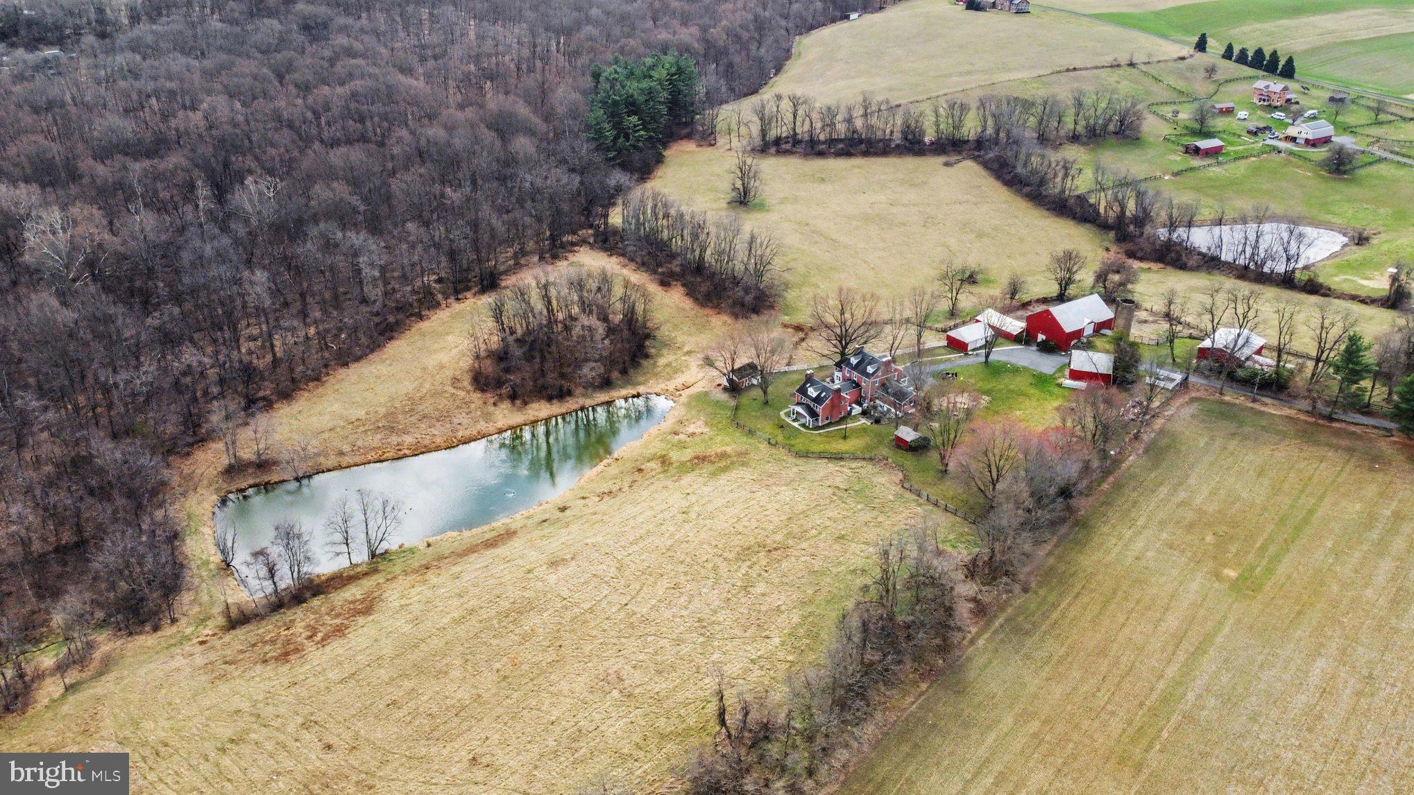 10301 Mckinstry Mill Road New Windsor, MD 21776 - Photo 20 of 43 Aerial view with pond