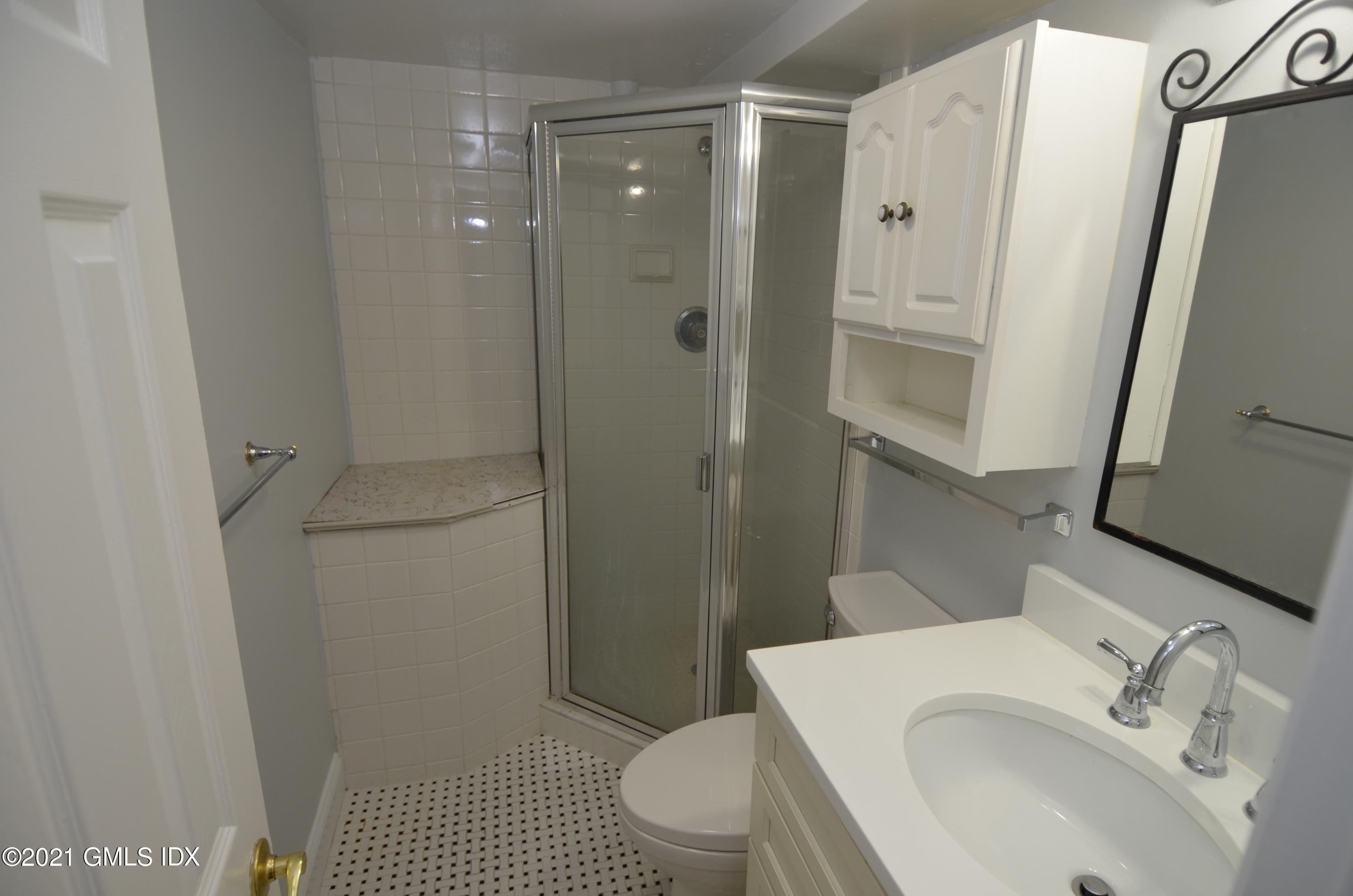 5 Ridge Place, Unit 1 Greenwich, CT 06831 - Photo 19 of 29 a bathroom with a sink a toilet and shower