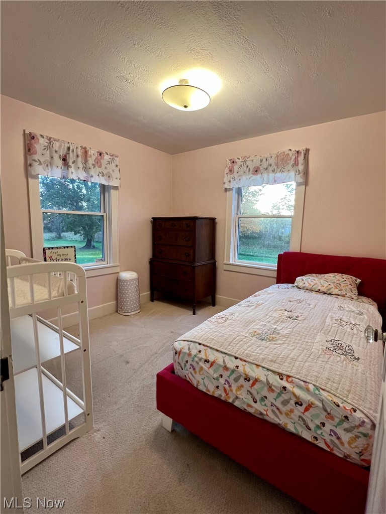 3992 Tallmadge Road Rootstown, OH 44272 - Photo 12 of 27 Carpeted bedroom featuring a textured ceiling