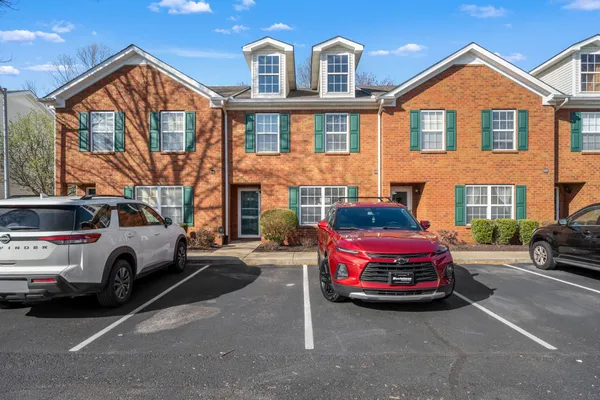 front view of a brick building