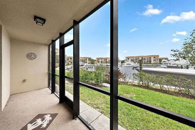 a view of balcony with yard