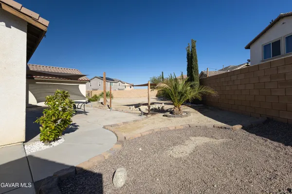 a view of a backyard with plants