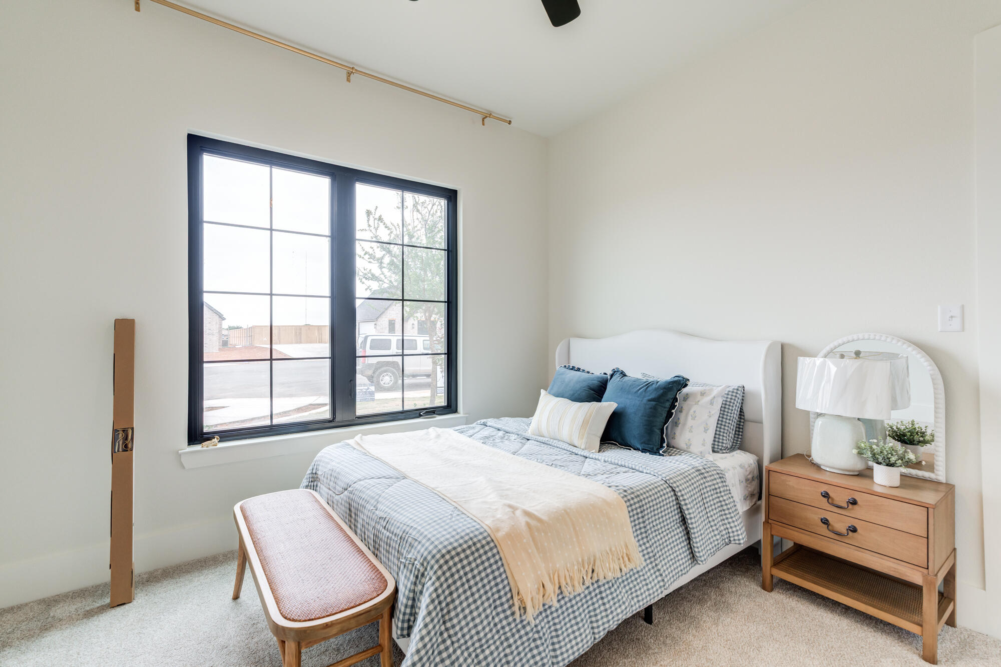 2802 151st Street Lubbock, TX 79423 - Photo 39 of 60 a bedroom with a bed and a large window