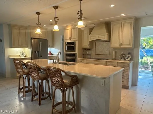 a bedroom with a bed and a mirror