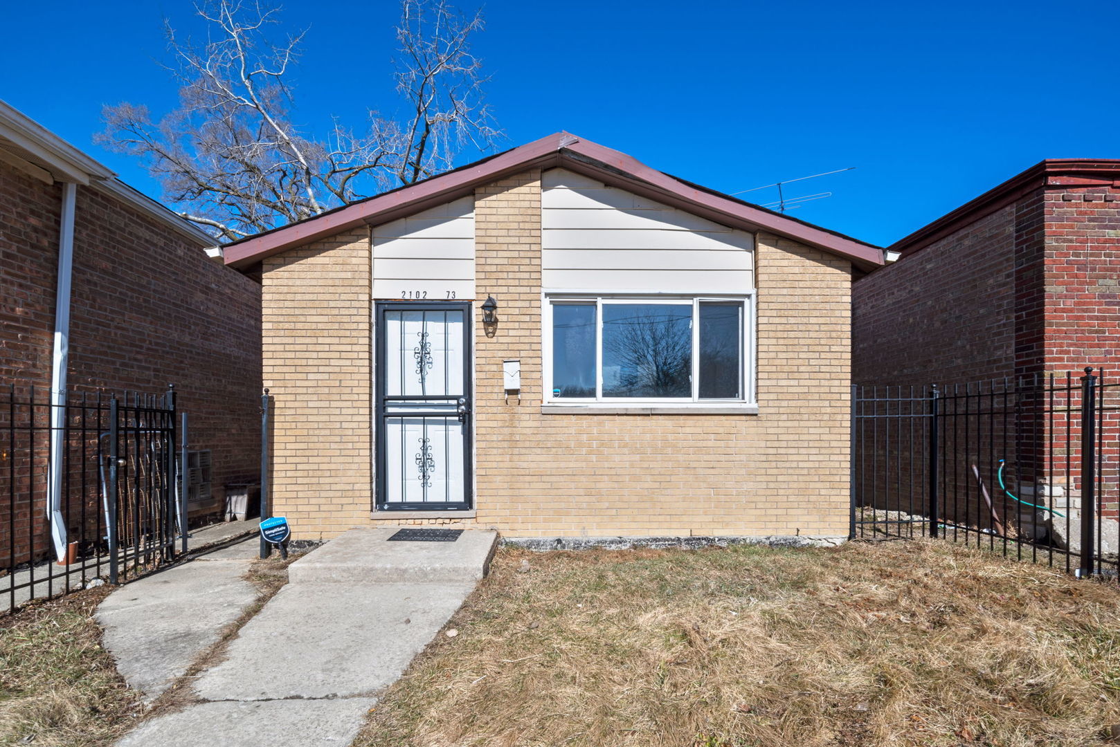 a backyard of a house