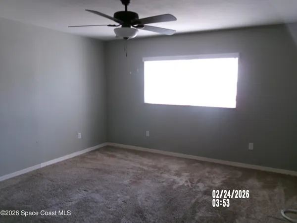 an empty room with a window