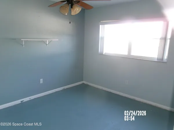 a view of a small space with window