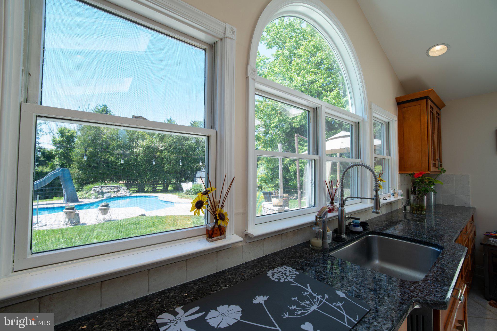1728 Farmview Road Ambler, PA 19002 - Photo 14 of 33 Sunny kitchen with poolside views.