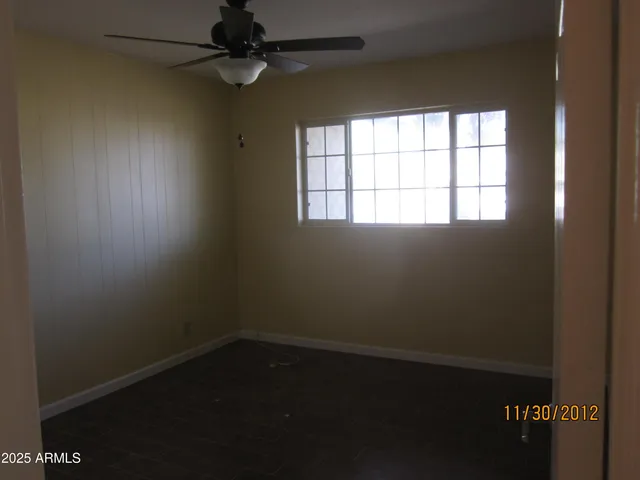 an empty room with a window