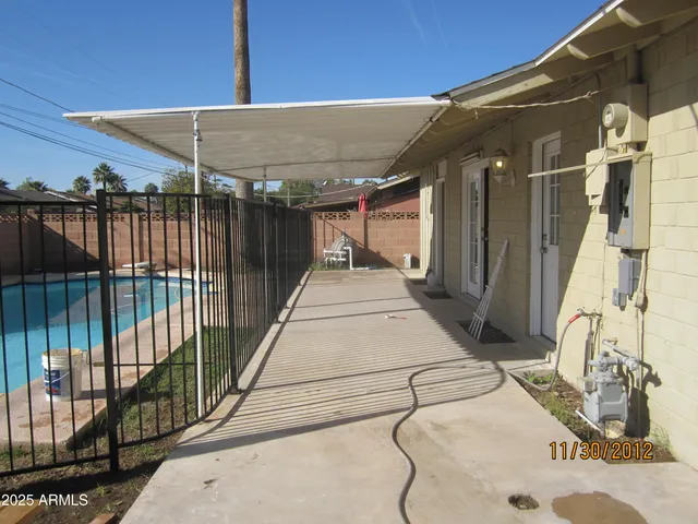 a backyard of a house