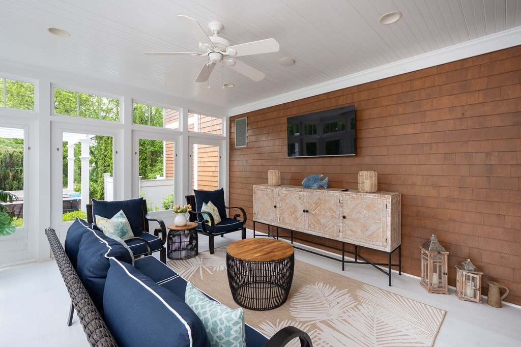6 High Meadow Road Andover, MA 01810 - Photo 13 of 32 a living room with furniture and a flat screen tv