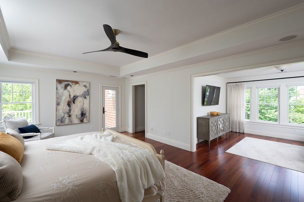 6 High Meadow Road Andover, MA 01810 - Photo 17 of 32 a spacious bedroom with a large bed and a window