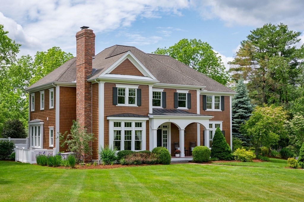 6 High Meadow Road Andover, MA 01810 - Photo 2 of 32 a front view of a house with a garden