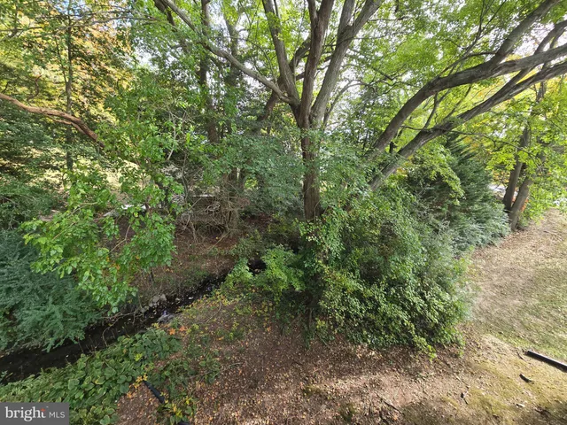 a backyard of a house with lots of green space and chair