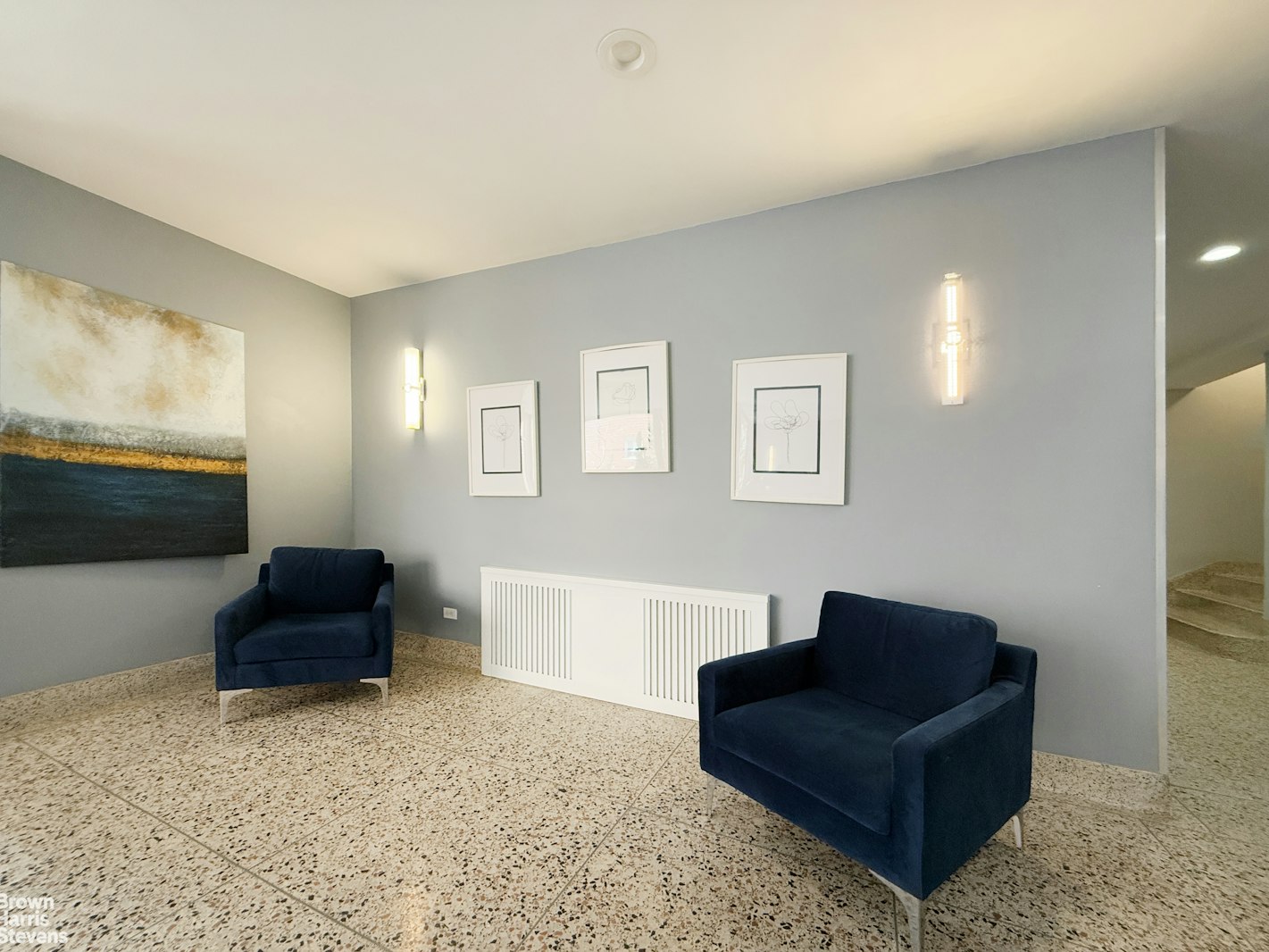 131 74th Street, Unit 3B Brooklyn, NY 11209 - Photo 8 of 10 a living room with furniture and a flat screen tv