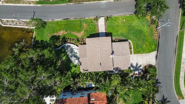 an aerial view of a city