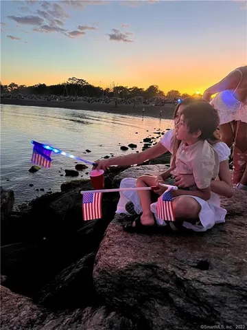 a view of a lake with a mountain in the background