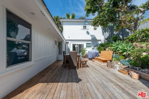 a deck view with a seating space