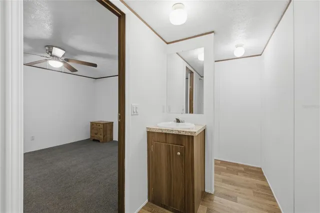 a view of a hallway with entryway