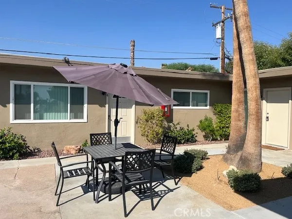 a view of a backyard with a garden