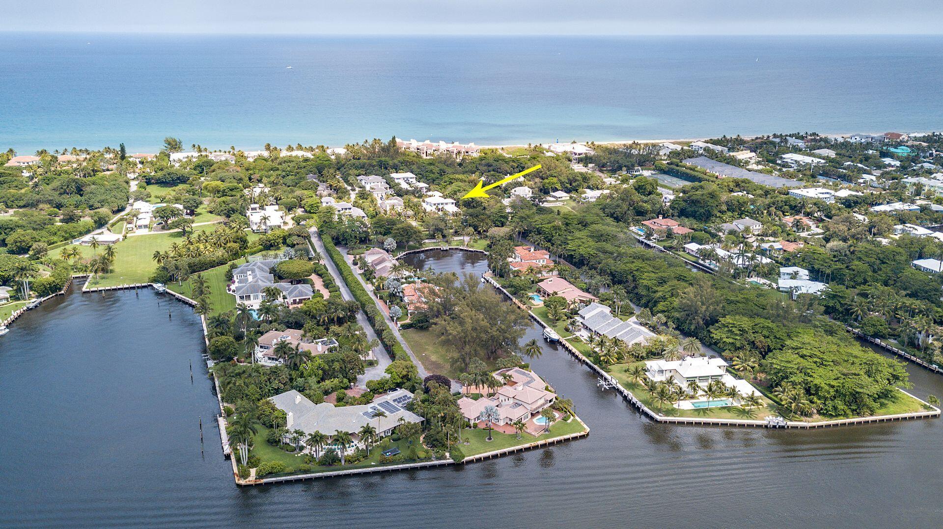 1222 North Ocean Boulevard Gulf Stream, FL 33483 - Photo 35 of 61 an aerial view of residential houses with outdoor space and trees