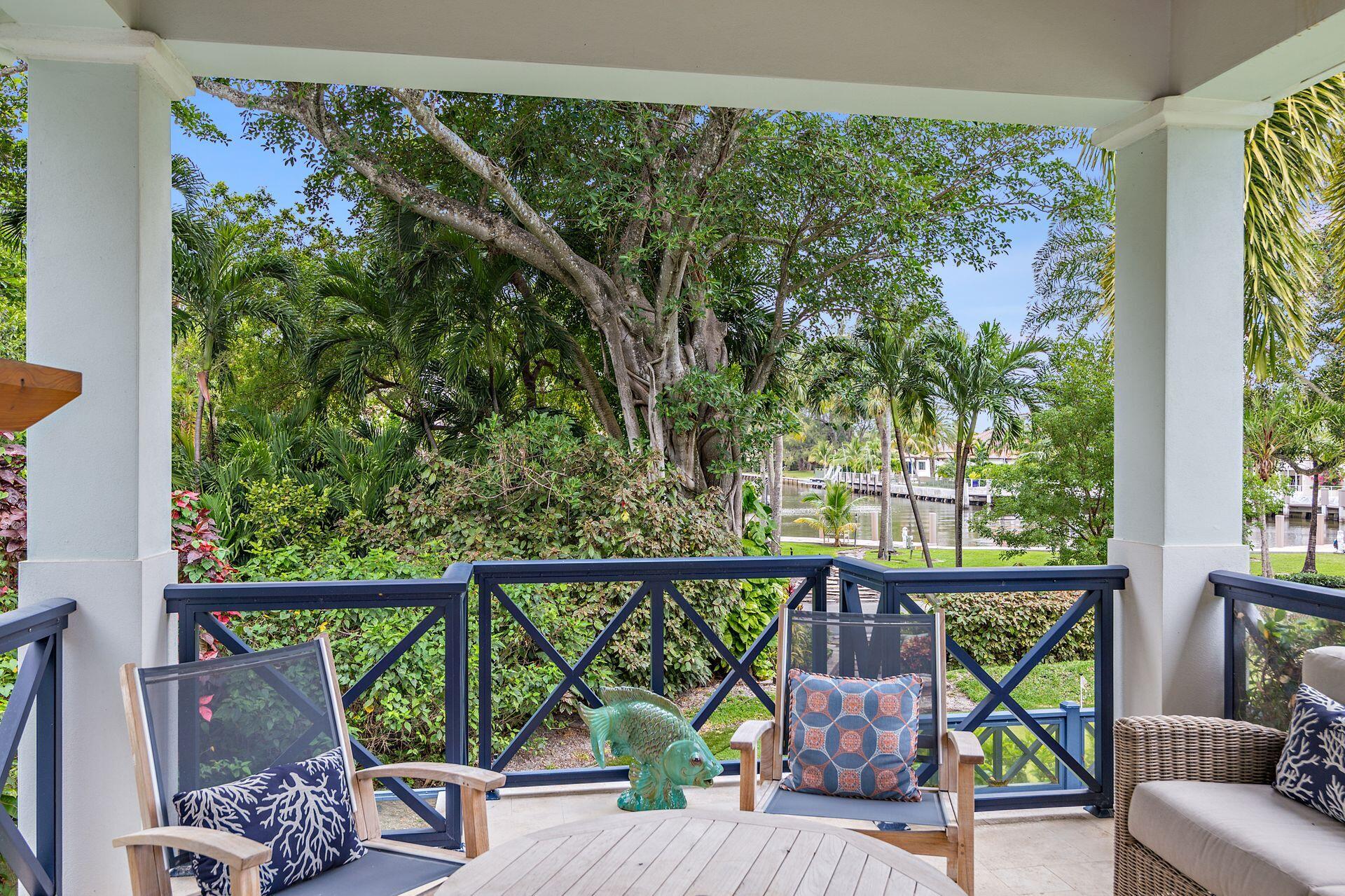 1222 North Ocean Boulevard Gulf Stream, FL 33483 - Photo 55 of 61 a view of a balcony with furniture