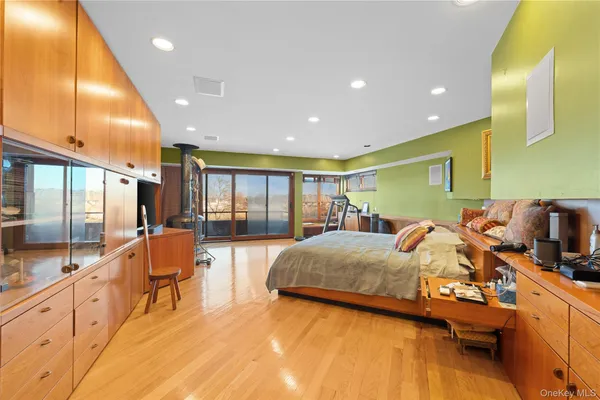 a room with sink and view of living room