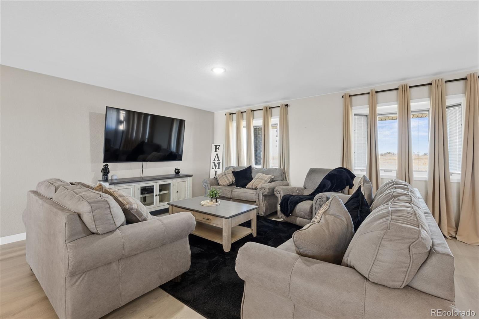 5330 Kiowa-Bennett Road Bennett, CO 80102 - Photo 9 of 50 a living room with furniture and a flat screen tv