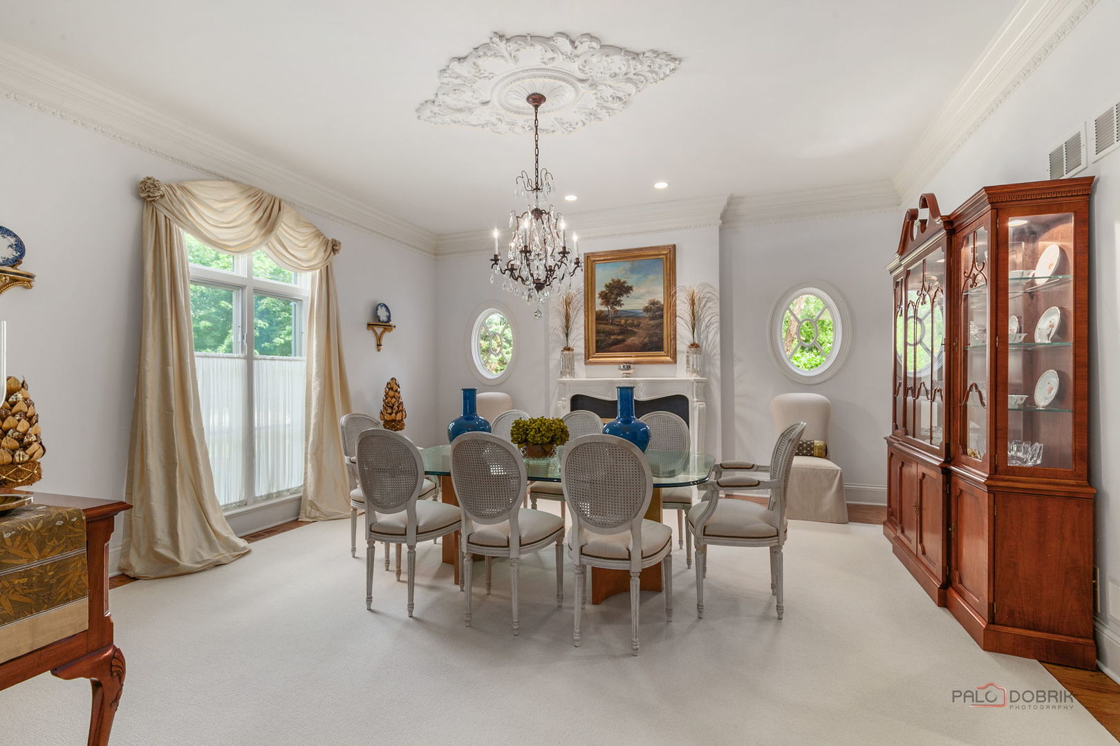 1271 North Green Bay Road Lake Forest, IL 60045 - Photo 13 of 57 a view of a dining room with furniture and chandelier