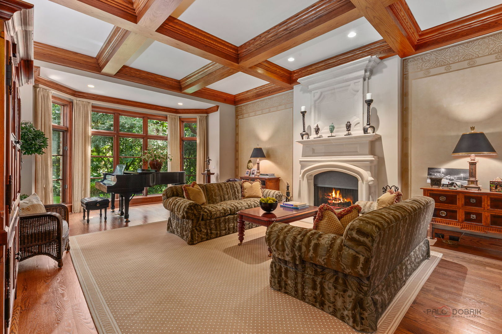 1271 North Green Bay Road Lake Forest, IL 60045 - Photo 15 of 57 a living room with furniture large window and a fireplace