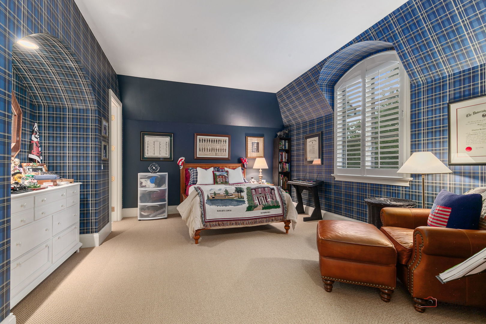 1271 North Green Bay Road Lake Forest, IL 60045 - Photo 39 of 57 a bedroom with furniture and a fireplace