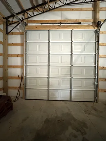 a view of a room with empty racks