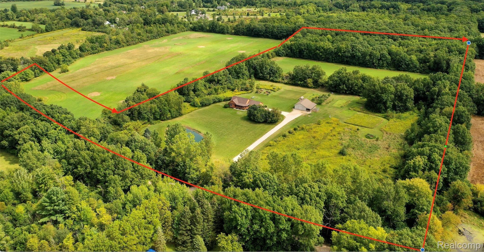 8672 Spencer Road South Lyon, MI 48178 - Photo 1 of 30 HOUSE + APPROX 22 ACRES