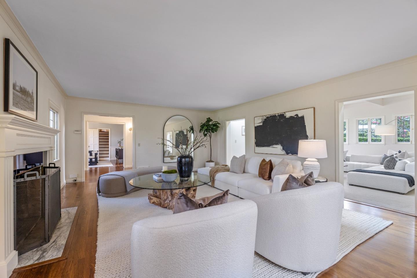 460 Edgewood Road San Mateo, CA 94402 - Photo 6 of 40 a living room with furniture large window and flat screen tv